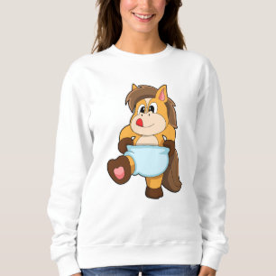 Sweatshirt Cheval comme bébé avec couche