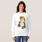 Sweatshirt Cheval comme bébé avec couche (Devant entier)