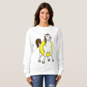 Sweatshirt Cheval comme nageur avec Lifebouy (Devant entier)