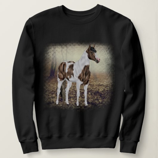 Sweatshirt Cheval de peinture Tobiano Paint Buckskin (Design devant)