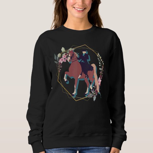 Sweatshirt Cheval de Trot de Fleur Saddlebred américain (Devant)