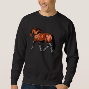 Sweatshirt Cheval de Trot de l'Ébauche de la baie