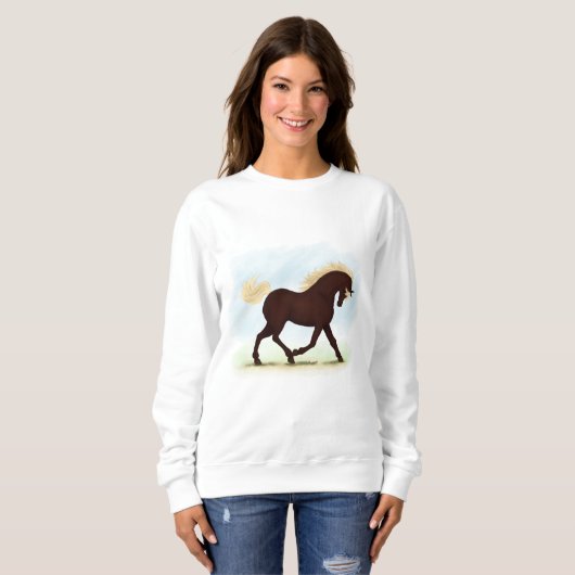 Sweatshirt Cheval des Rocheuses (Devant entier)