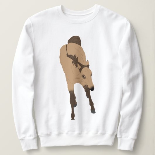 Sweatshirt Cheval Dun Frolicking (Design devant)