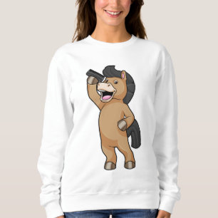 Sweatshirt Cheval en coiffeur avec peigne