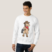 Sweatshirt Cheval en cow-boy (Devant entier)