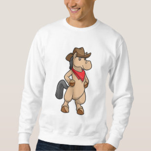 Sweatshirt Cheval en cow-boy