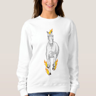 Sweatshirt Cheval en flamme