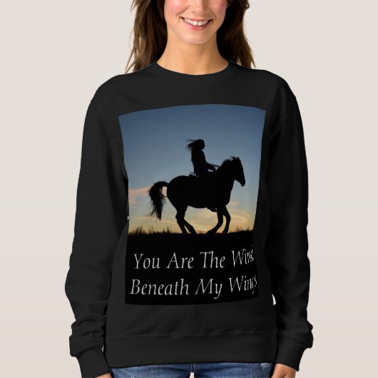 Sweatshirt Cheval et cavalier Silhouette (Devant)