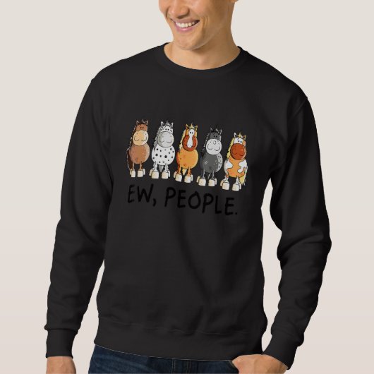 Sweatshirt Cheval Ew Personnes Cheval Animal (Devant)