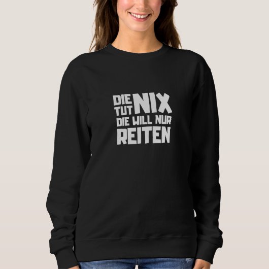 Sweatshirt Cheval Femme Pour Filles Avec Cheval Dit Pour Rid (Devant)