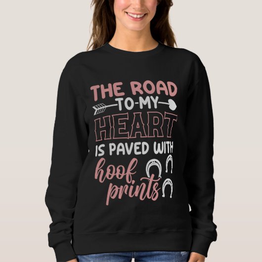 Sweatshirt Cheval fille d'équitation (Devant)