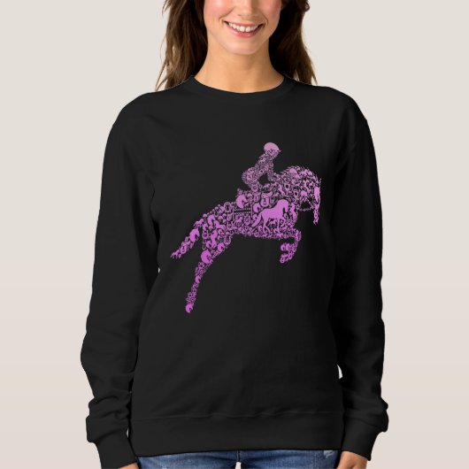 Sweatshirt Cheval Fille Équitation Femmes (Devant)
