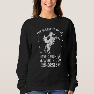 Sweatshirt Cheval Fille Fille Fête des pères Horse Horse Rac