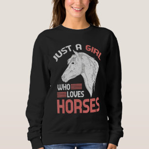 Sweatshirt Cheval Filles Femmes Cheval Équestre Cheval Équita