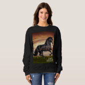 Sweatshirt Cheval friésien (Devant entier)