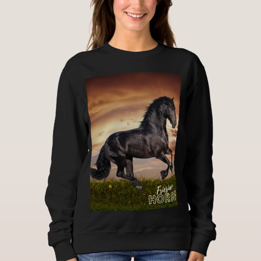 Sweatshirt Cheval friésien (Devant)