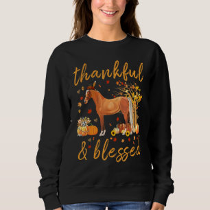 Sweatshirt Cheval Heureux Et Béni Automne Cheval Automne Chev