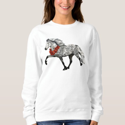 Sweatshirt Cheval Islandais Noël (Devant)