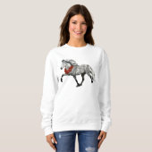 Sweatshirt Cheval Islandais Noël (Devant entier)
