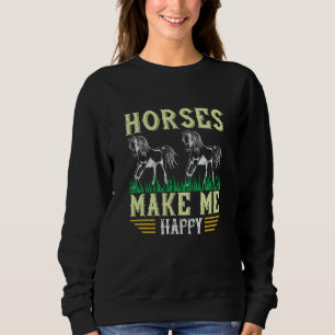 Sweatshirt Cheval - Les Chevaux Me Rendre Heureux