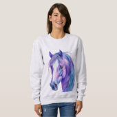 Sweatshirt Cheval multicolore (Devant entier)