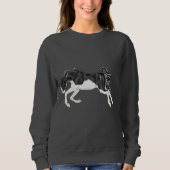 Sweatshirt Cheval Overo à taches noires et blanches (Devant)