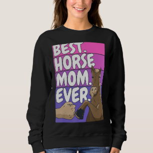 Sweatshirt Cheval Rider Meilleur Cheval Maman Ever Équitation