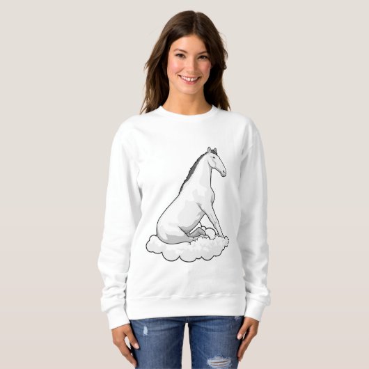 Sweatshirt Cheval sur nuage (Devant entier)