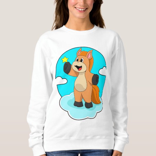 Sweatshirt Cheval sur nuages (Devant)
