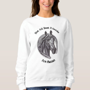 Sweatshirt Cheval vintage Croquis Meilleur Ami Grange Animal