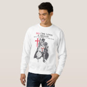 Sweatshirt Chevalier croisé Crusader Temple T Chemise (Devant entier)