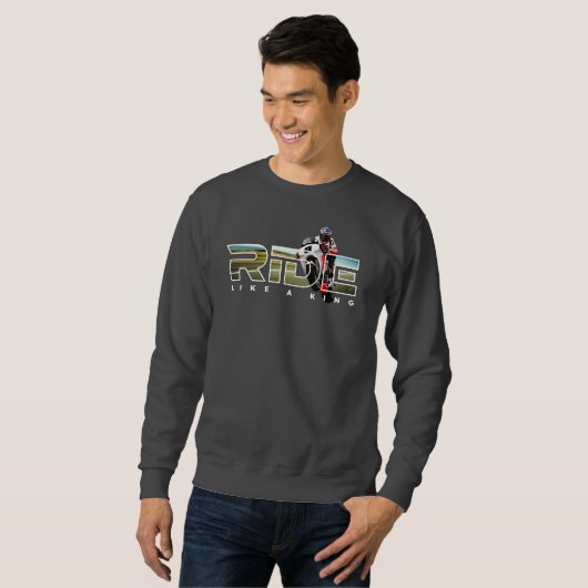 Sweatshirt Chevauchez comme un roi | Hommes (Devant entier)