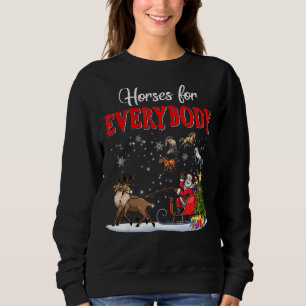Sweatshirt Chevaux Pour Tout Le Monde Drôle Père Noël Sleigh