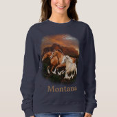 Sweatshirt Chevaux sauvages (Devant)