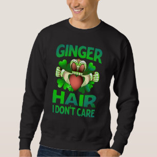 Sweatshirt Cheveux Roux Je M'en Fiche Saint Patrick Irland