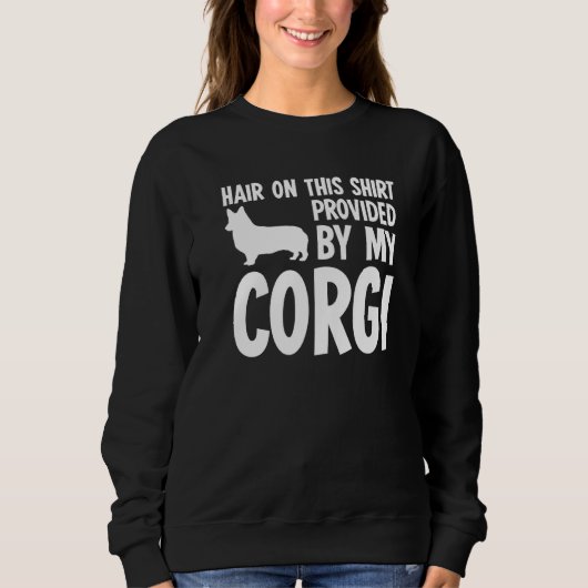 Sweatshirt Cheveux sur ce Chien Corgi Premium (Devant)