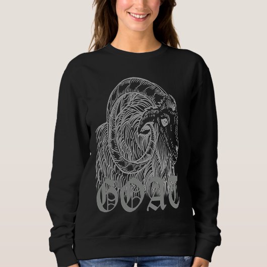 Sweatshirt Chèvre Chèvre Satanique Chèvre Debout Diable Antic (Devant)