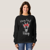 Sweatshirt Chèvre de foin pour filles (Devant entier)