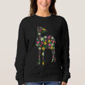 Sweatshirt Chèvre florale Chèvre de bébé (Devant)