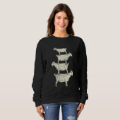 Sweatshirt Chèvre Rétro (Devant entier)