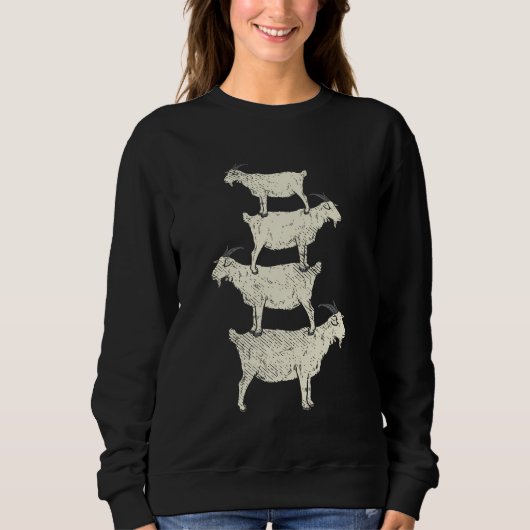 Sweatshirt Chèvre Rétro (Devant)