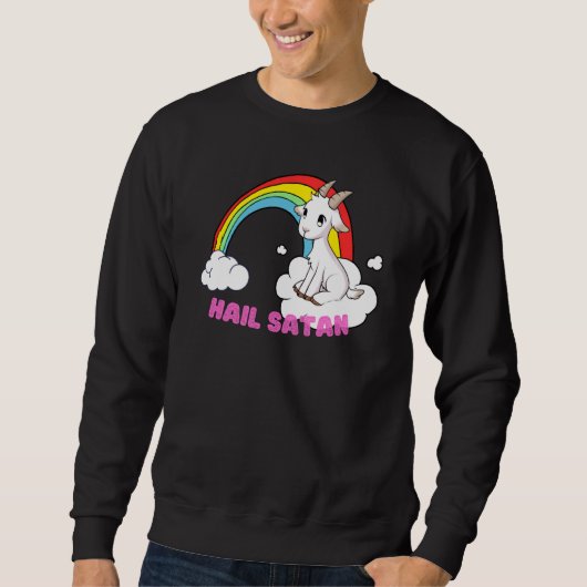 Sweatshirt Chèvre Satanic Occult Chèvre Retro (Devant)