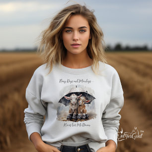 Sweatshirt Chèvres du jour pluvieuses mignonnes