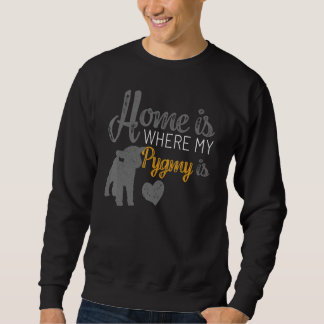 Sweatshirt Chez Moi Ma Chèvre Pygmée Est La Chèvre Pygmée