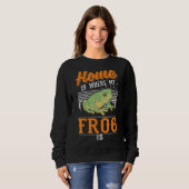 Sweatshirt Chez Moi, Ma Grenouille Est Là (Devant entier)