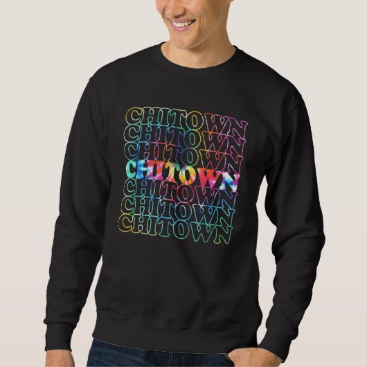 Sweatshirt Chi Town Cool Vintage Inspiré Chicago Illinois (Devant)
