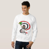Sweatshirt Chibi Joyeux avec Drapeau (Devant entier)