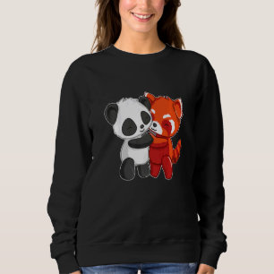 Sweatshirt Chibi Panda Enceintes Ours Rouge Panda Cute Enfant