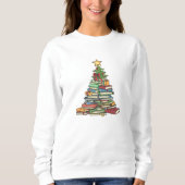 Sweatshirt Chic Bookish Christmas Tree Sweater délice (Devant)